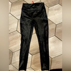 Spanx Glossy Pleather Leggins - Girls 10/12 Large